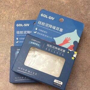 GOL-SIV Silicone wax Earplugs pliable new sealed 24 count
